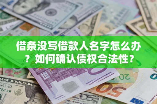 济南借条没写借款人名字怎么办？如何确认债权合法性？