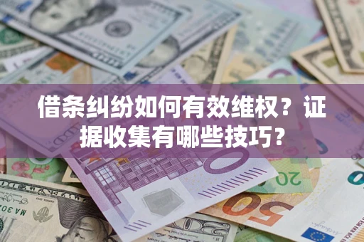 济南借条纠纷如何有效维权？证据收集有哪些技巧？
